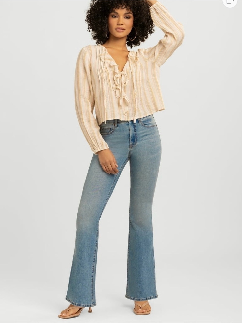 Jessica Simpson Light Blue High-Rise Flare Jeans
